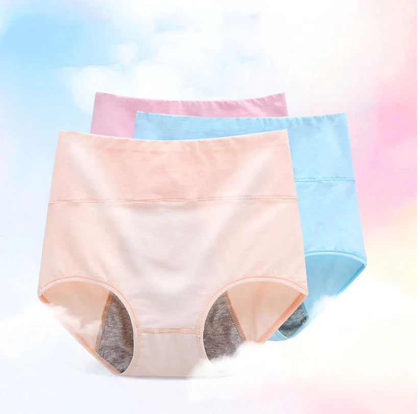 Pack of 3 – High-Waist Seamless Leak-Proof Period Panties