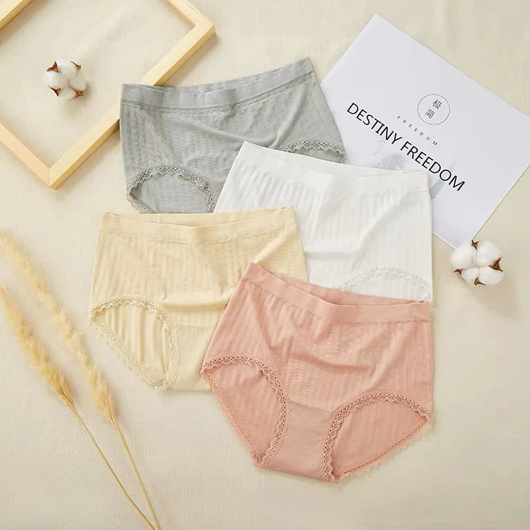 Pack of 2 Lace‑Trim High‑Waist Panties